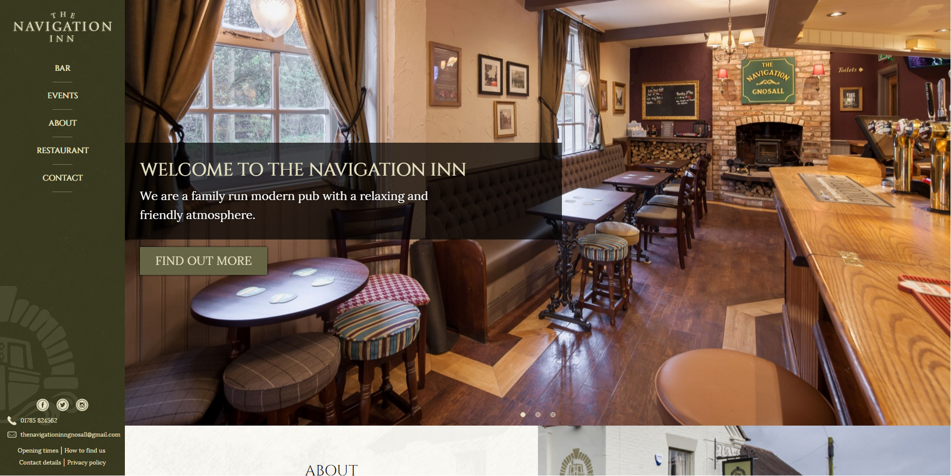 The Navigation Inn Landing Page